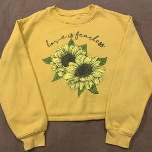 Women’s/Junior’s XS cropped crew neck sweatshirt